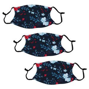 Pack of 3 Adjustable Polyester Graphic Face Mask